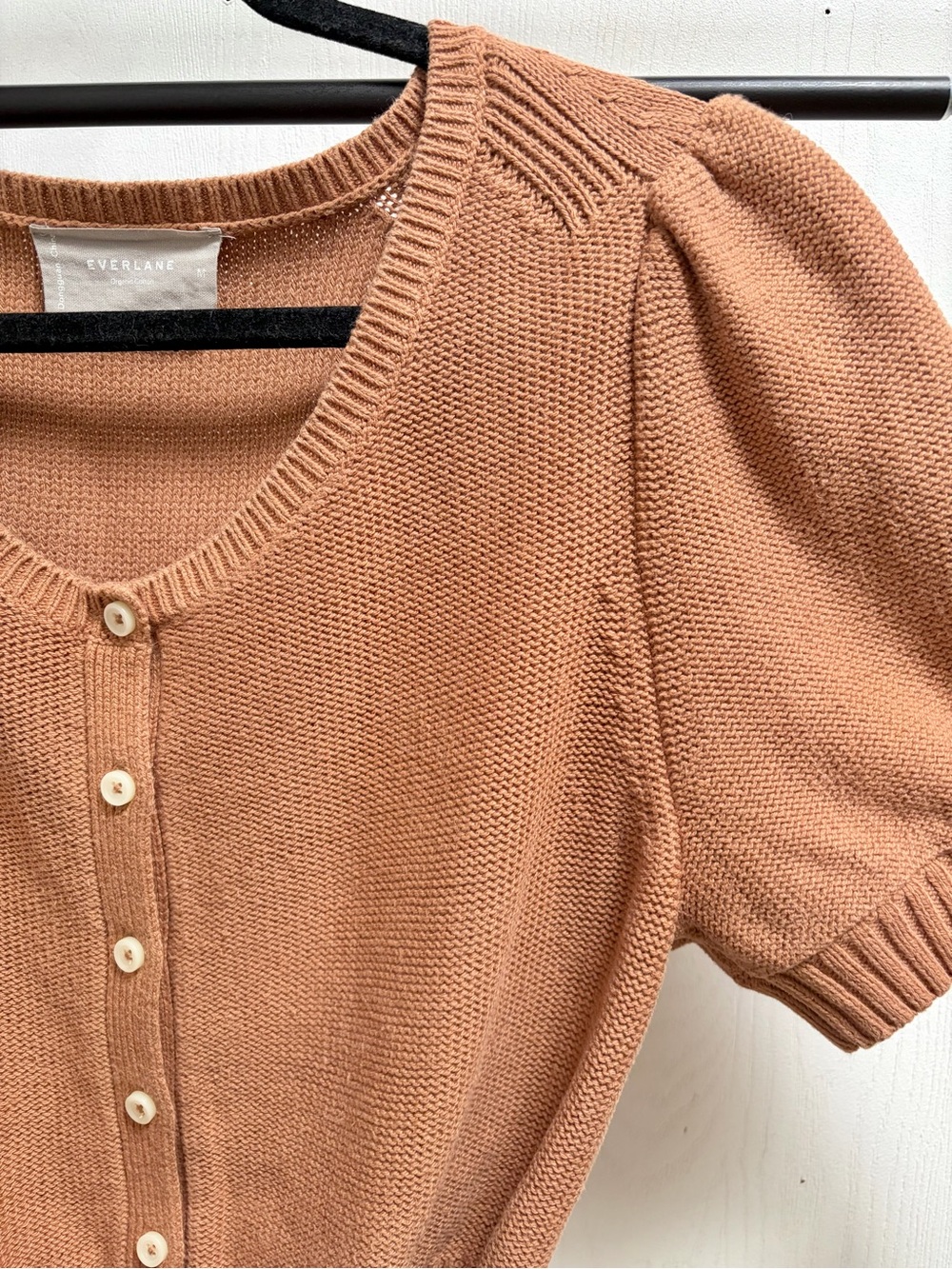 Everlane Puffy Sleeve Sweater in Tawny Brown Size Medium - Picture 6 of 7